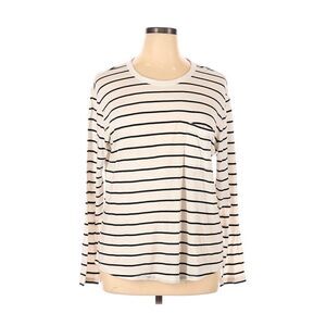 BP.  Long Sleeve Striped T-Shirt XS White Black